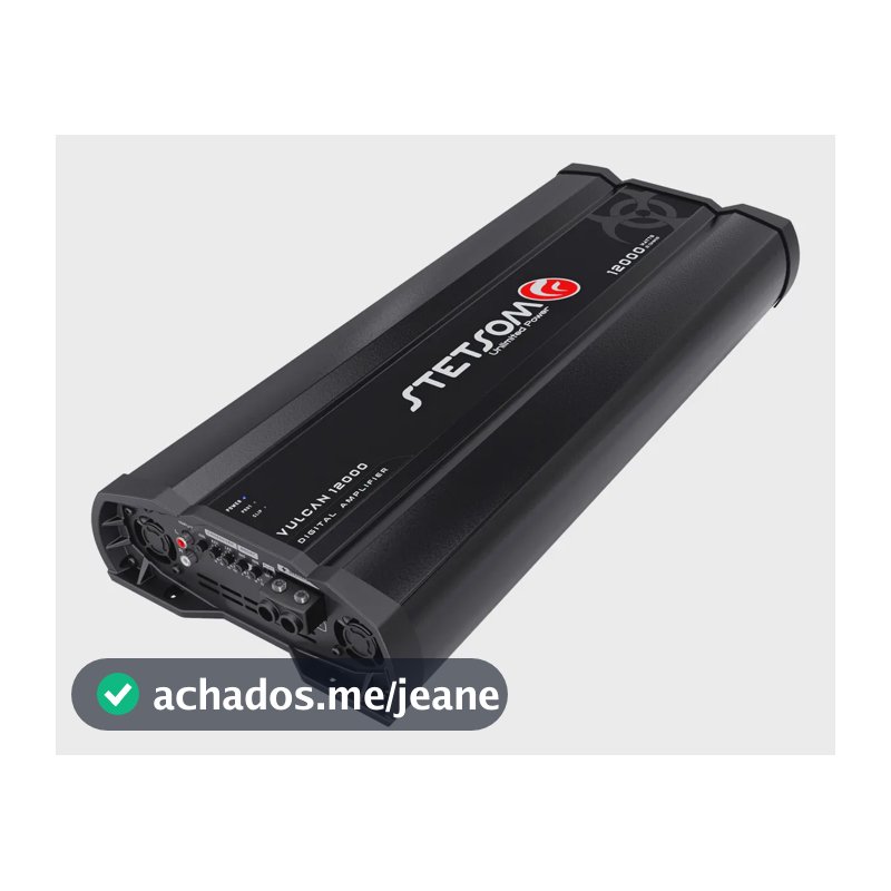 Módulo Amplificador Stetsom Vulcan 12000w Rms 1 Canal 2 Ohms Cor Preto