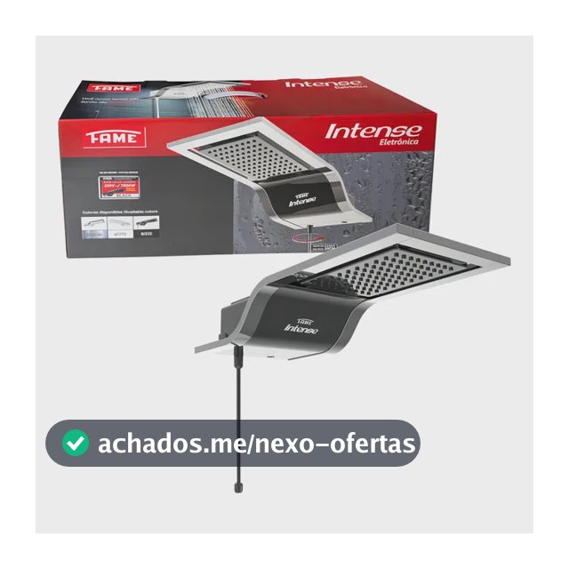 Chuveiro Eletrônico Fame Intense Black 7800W Preto/Cromado Parede