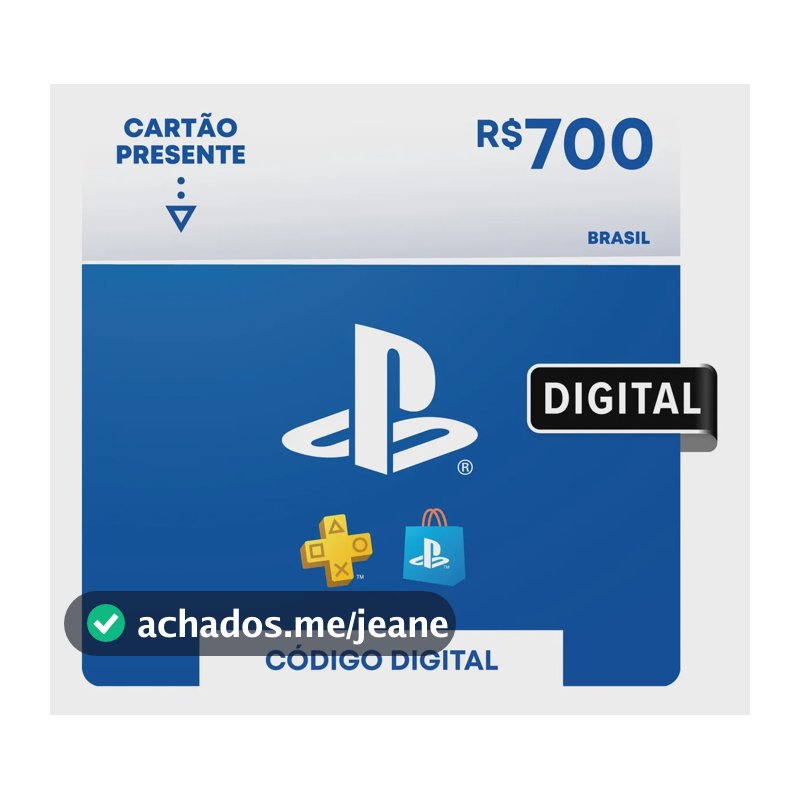 Sony PlayStation Store Gift Card R$ 700 (Digital)