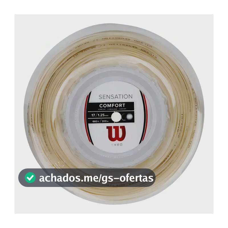 Corda de raquete de 200m Wilson Sensation calibre 125 12.5cm de espessura natural