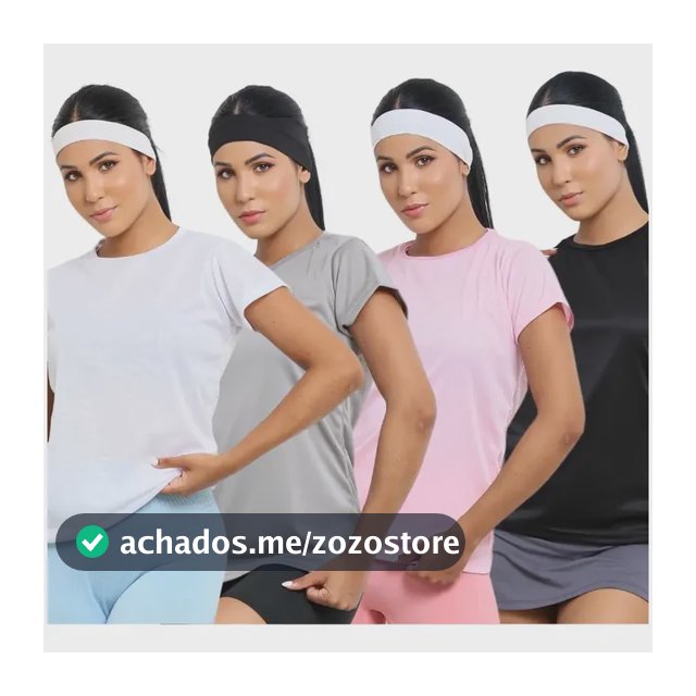 Kit 4 Blusas Feminina Fitness Dry Fit Camiseta Academia Moda
