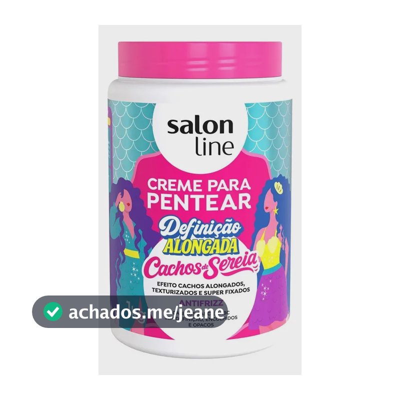 Creme Para Pentear Definição Alongada Sereia Salon Line 1kg