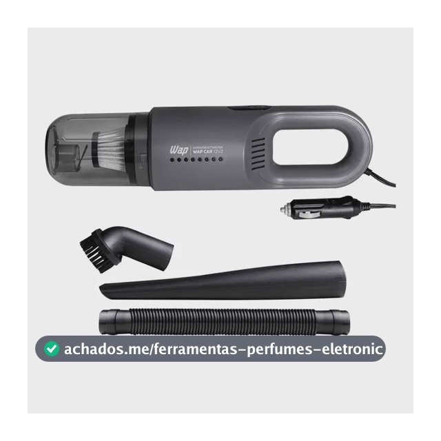 Aspirador Automotivo Portátil WAP CAR Filtro HEPA Cabo de 3,7m 180W 12V2