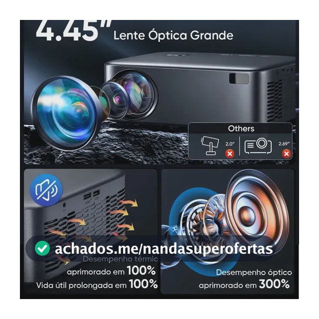 Projetor Netflix 8k Profissional 1000ANSI Portátil 35000lm 5G/2.4G Wifi Bluetooth 4K Full Hd