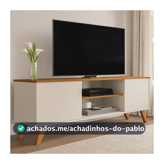Rack Sala Estante Tv 58 Polegadas Home Bancada Helena