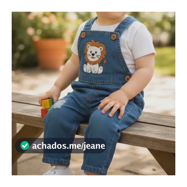 Jardineira Longa Jeans Com Desfiados Moda Infantil Menino