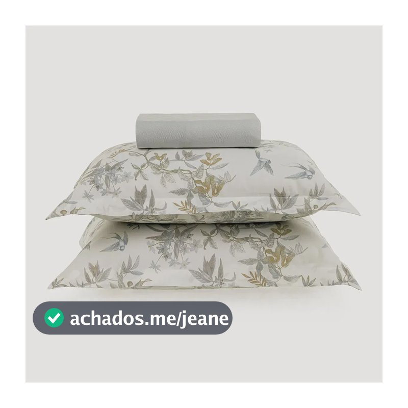 Lençol King 200 Fios Karsten 3 Peças Percal 100% Algodão Estampado Alanis