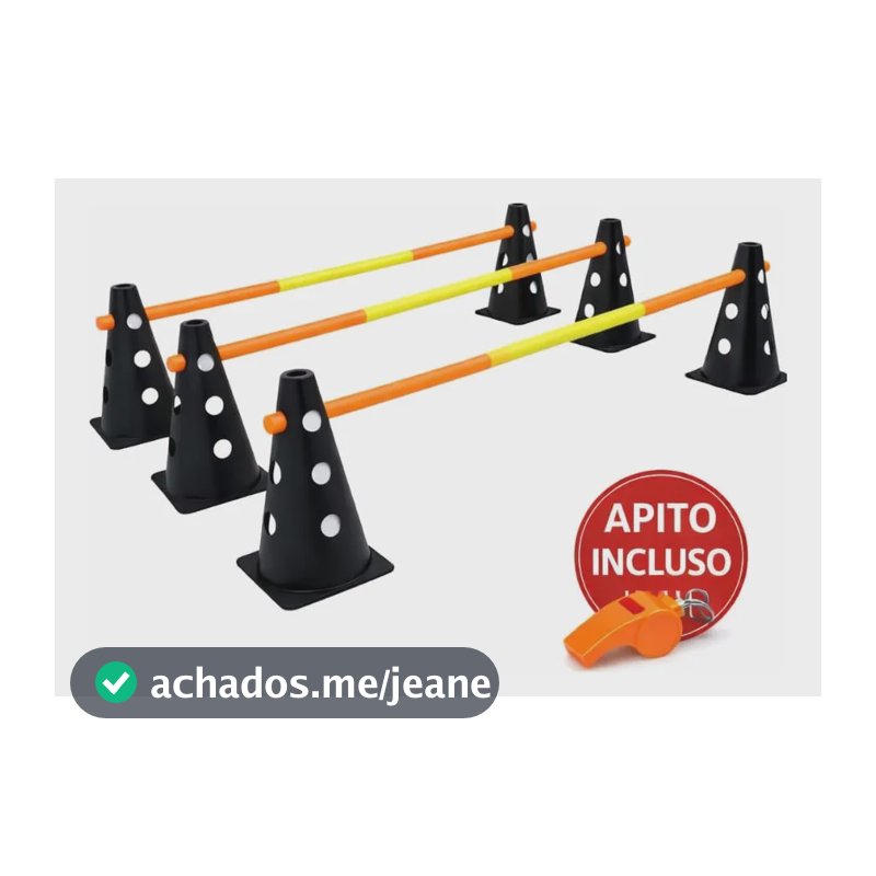 B-3 Kit 6 Cones Furados Com 3 Barreiras Desmontáveis 90 Cm