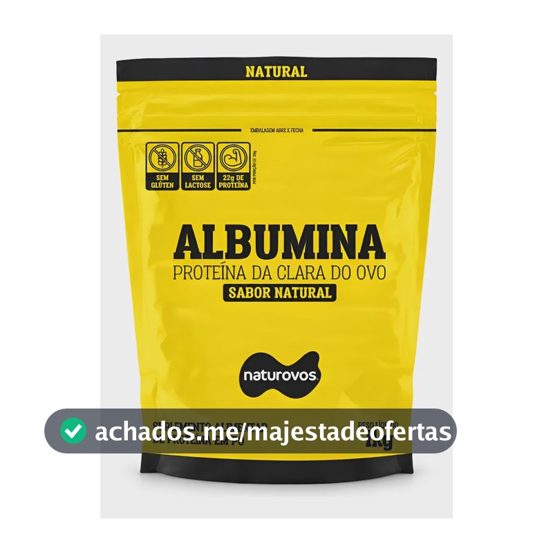 Albumina Refil 1kg Naturovos Sabor Natural Natural