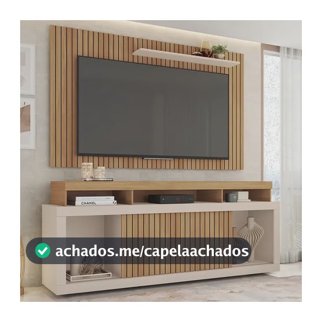 Rack Com Painel Para Tv Até 65 Polegadas Life Marrom Caemmun