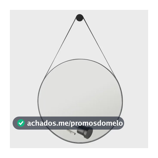 Espelho Para Banheiro Decorativo Redondo 60cm Com Suporte