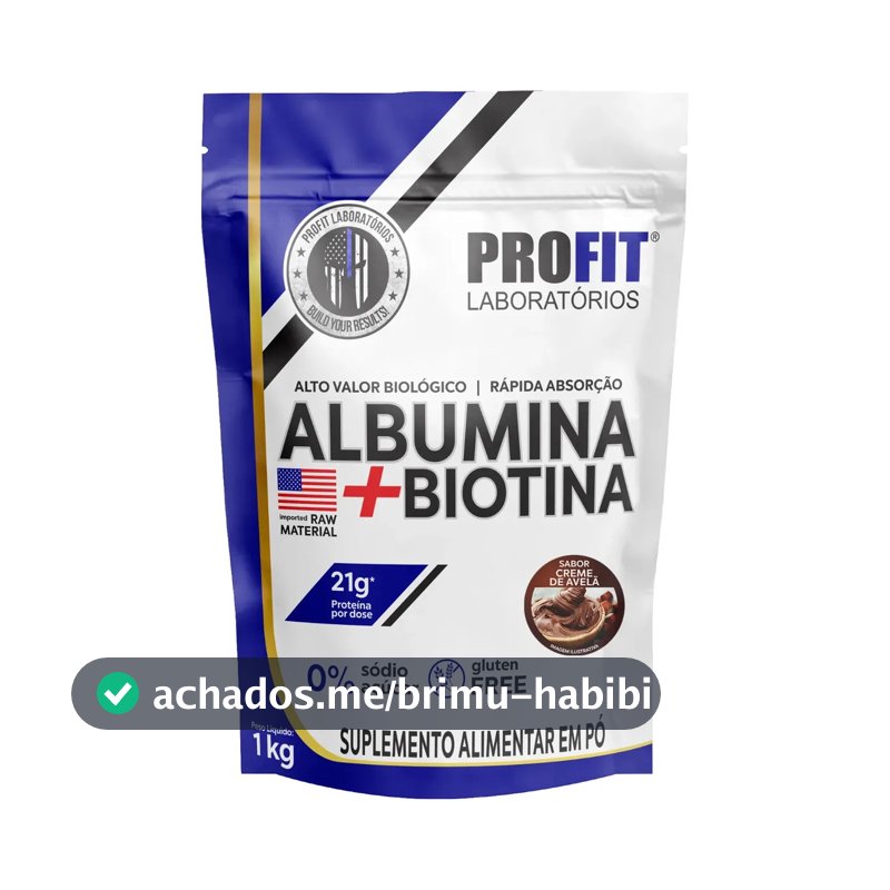 Albumina Profit Labs em pó sabor Creme de avelã x 1kg
