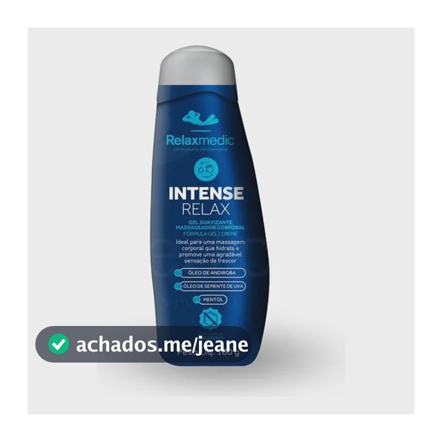 Creme Gel De Massagem Relaxante Intense Relax