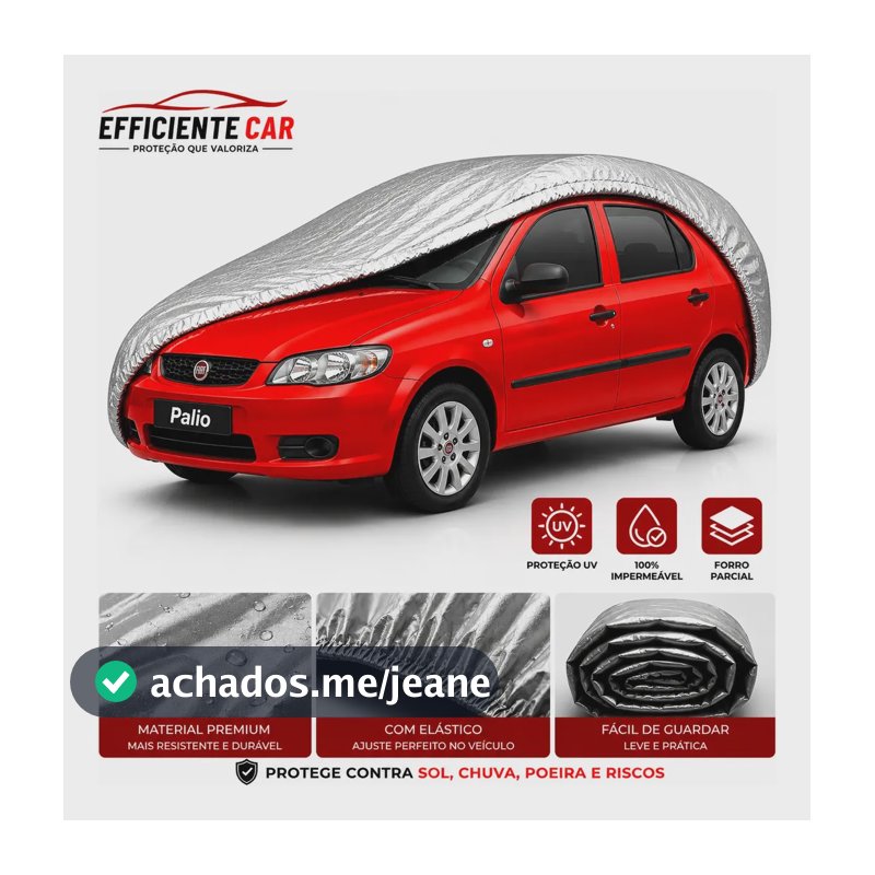 Capa Protetora Para Carro Forrada Proteção Contra Sol Chuva Fiat Palio 1996 A 2018 G1 G2 G3 G5g4