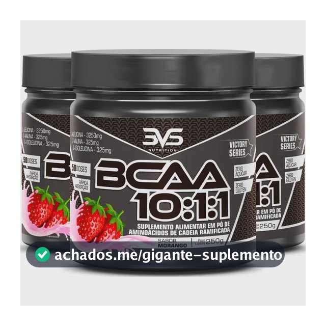 3un Bcaa Em Pó 10:1:1 Ultra Concentrado Com 3900mg Dose 250g