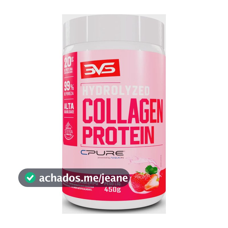 Colágeno Protein Cpure® 450g - Sabor: Morango - Fórmula Concentrada com 20g de Proteína por Dose e Alta Solubilidade