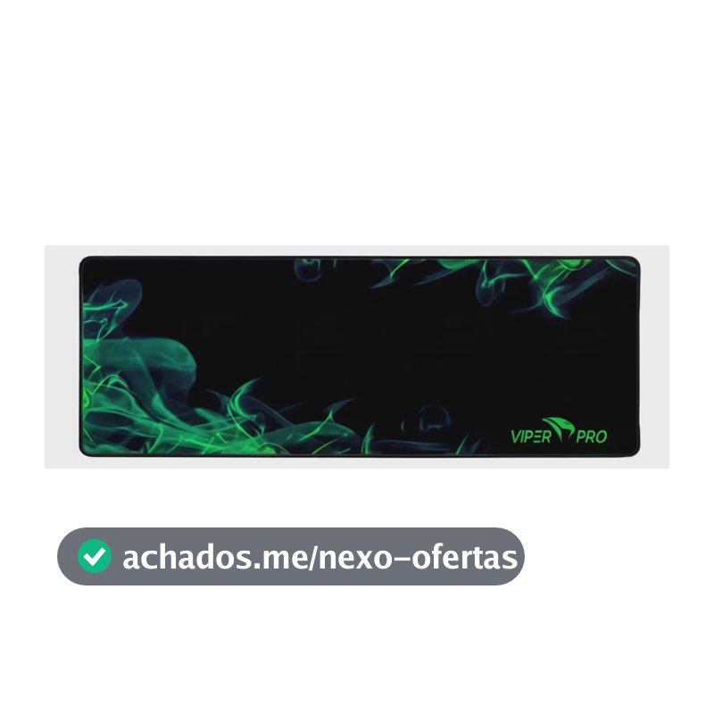 Mouse Pad Gamer Extra Grande Viper Pro Python 900x300mm Para Melhor Desempenho Preto E Verde Preto E Verde