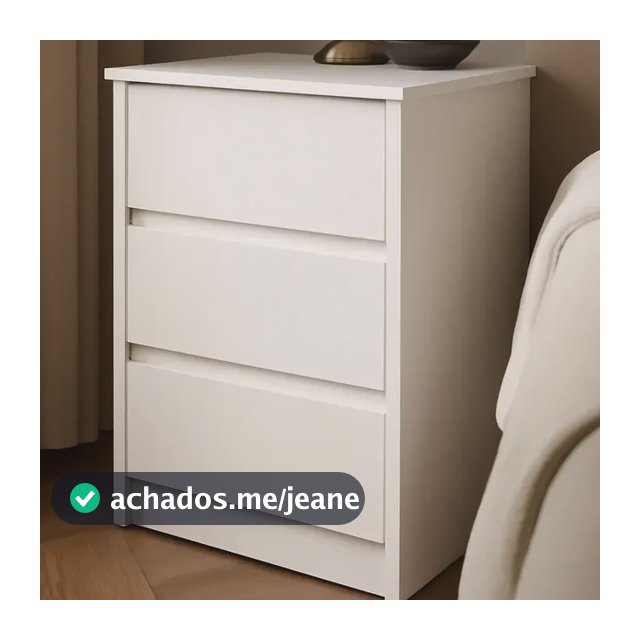 Mesa De Cabeceira Com 3 Gavetas 1 Peça 30x70x30 Mdf