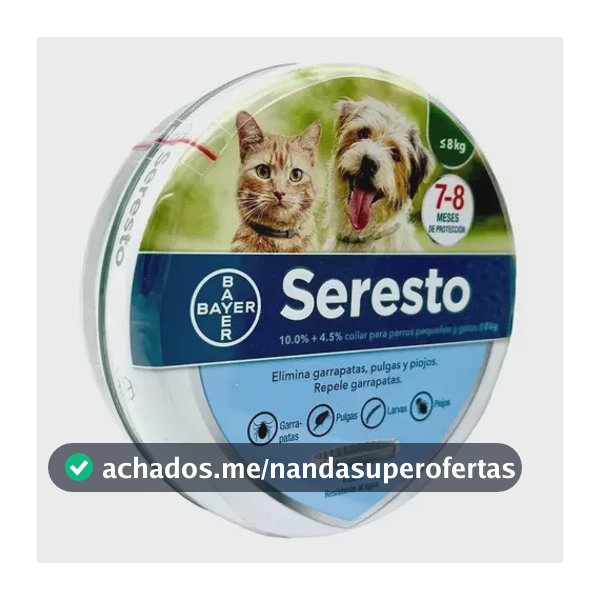 Coleira Seresto resistente a pulgas e carrapatos Cats Dogs 8k