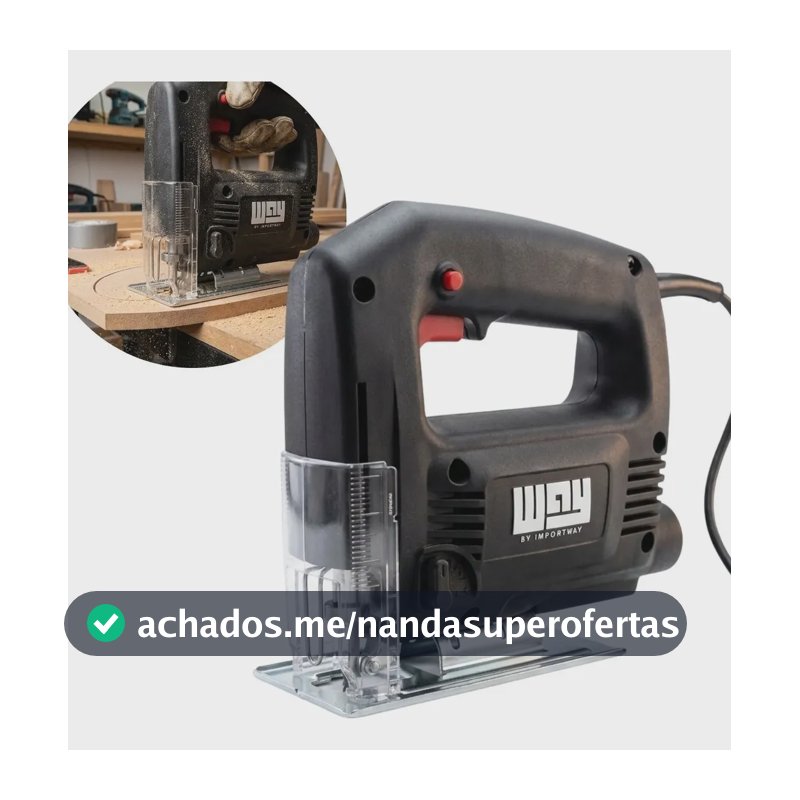 Serra Tico-Tico Importway 500W para Cortes em Madeira, Aço e Alumínio