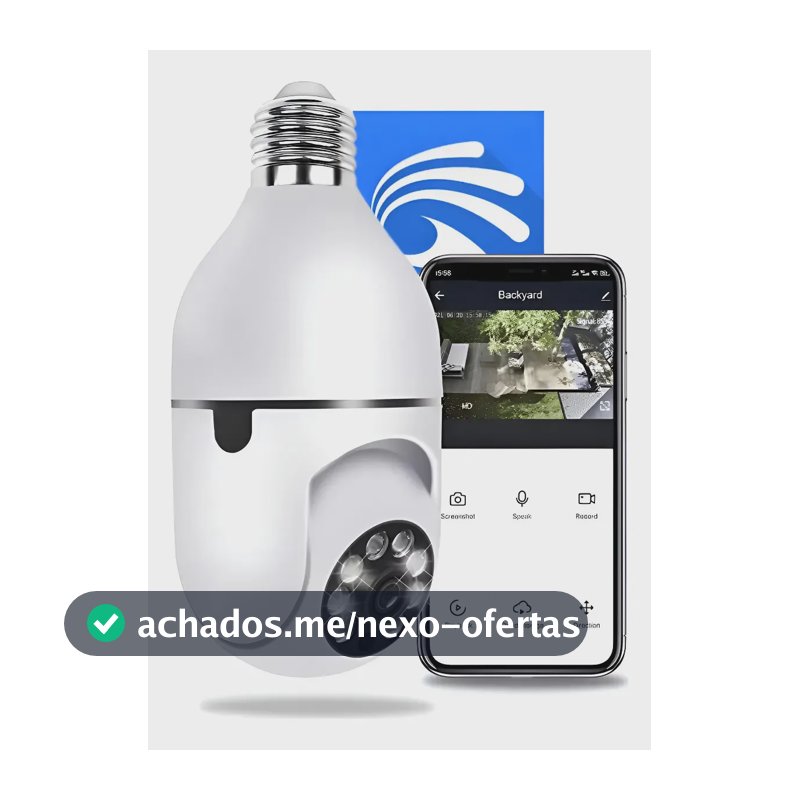 Câmera Lâmpada De Segurança Wifi Ip App Yoosee Visão Noturna GotWire Câmera Lâmpada De Segurança Wifi