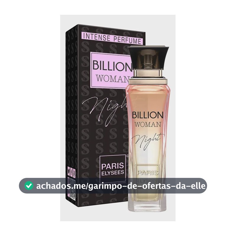 Perfume Billion Woman Night Paris Elysees Feminino Intense 100ml