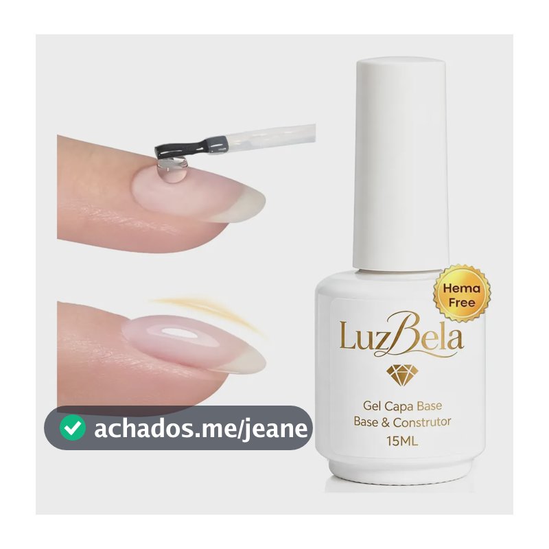 Gel Base E Construção 2 Em 1 Luzbela 15ml Para Unhas Led Uv Clear