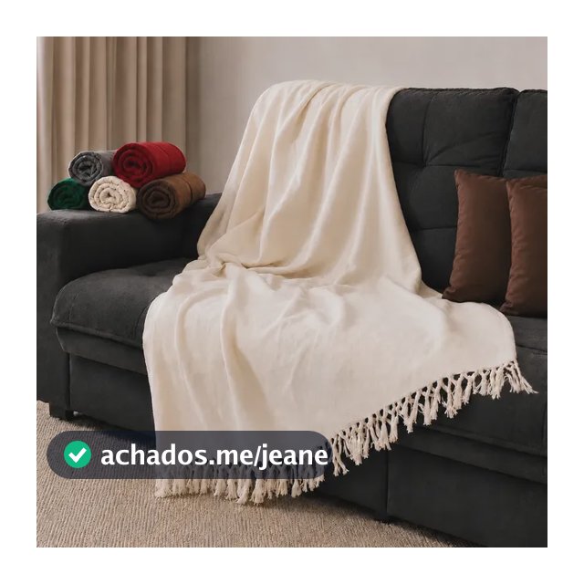 Manta Para Sofá Grossa King Size Gigante Decorativa 300x180