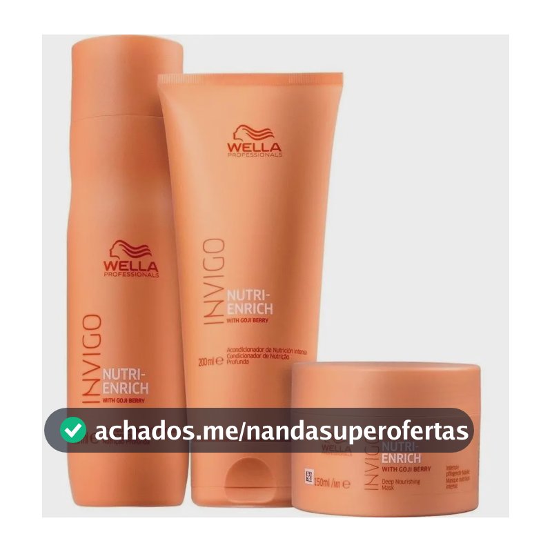 Kit Wella Invigo Nutri Enrich Shampoo + Condicionador + Másc