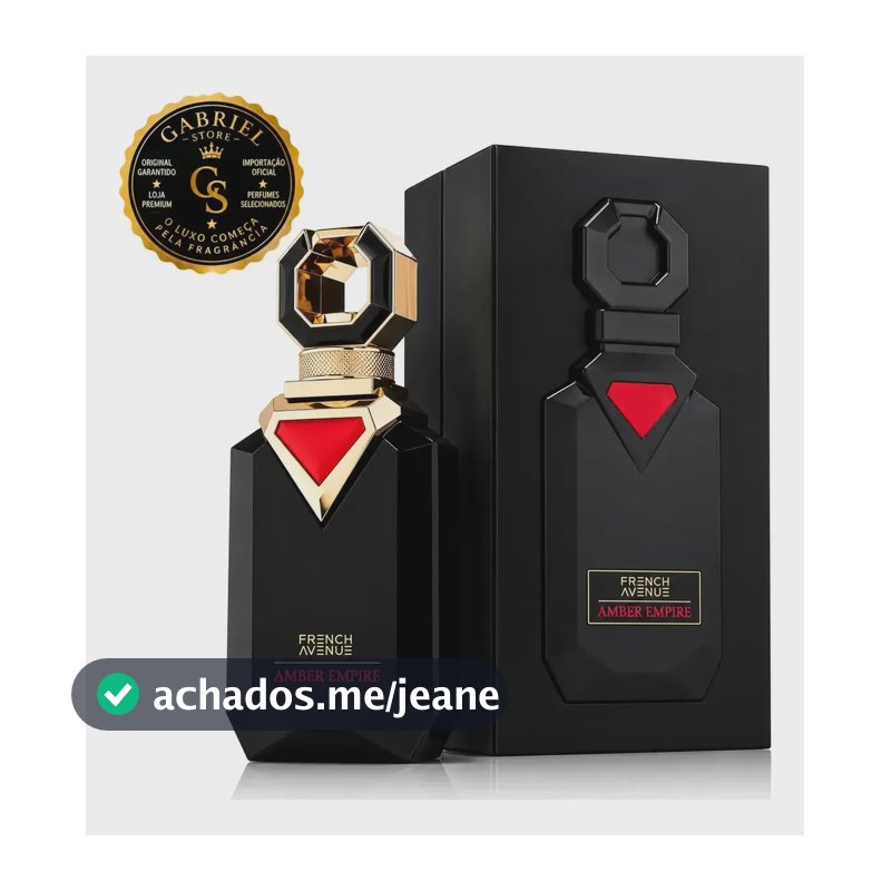 Perfume Árabe French Avenue Amber Empire Masculino 100ml