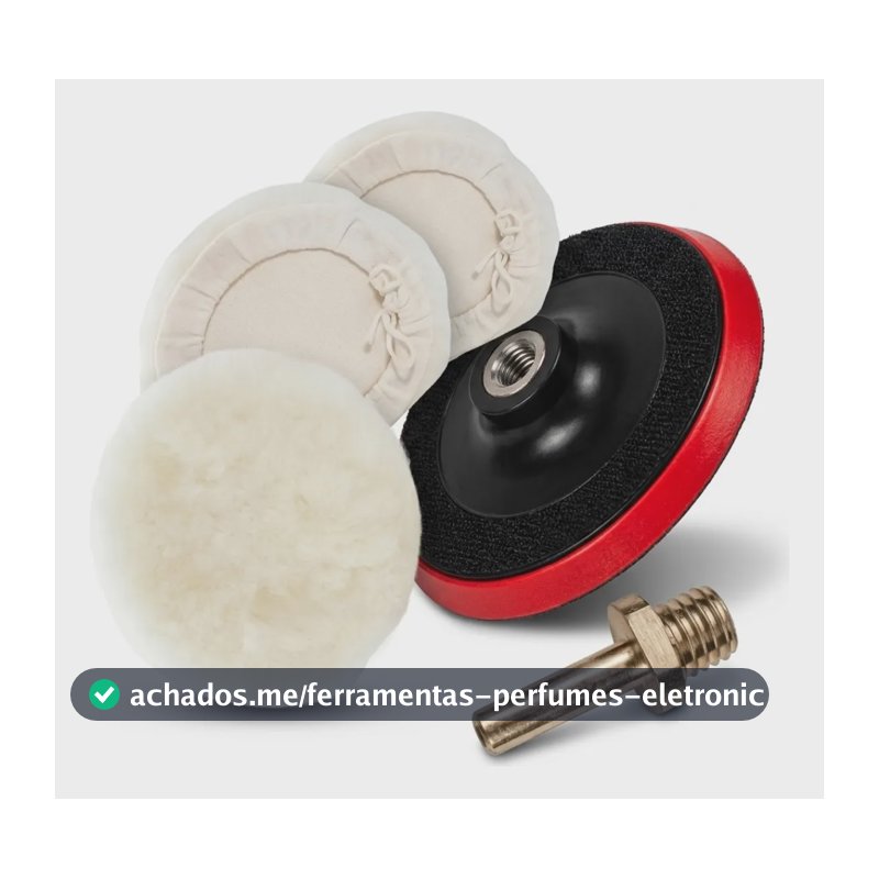 Kit C/1 Boina Lã Polimento Automotivo Disco 125mm Politriz