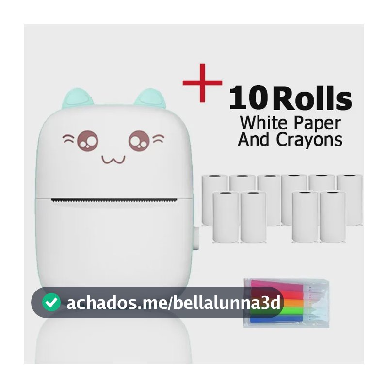 Azul Impressora Impressora Termica Etiquetadora Portatil Impressora Portatil Impressora De Adesivos Mini Termica Sem Fio Bluetooth Para Notas Estudos Fotografias Etiquetas Bolsa Criativa