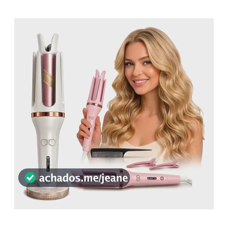 Modelador Cachos Automático 32mm Cerâmica Bivolt Rosa/roxo Rosa Ou Roxo 127/220v