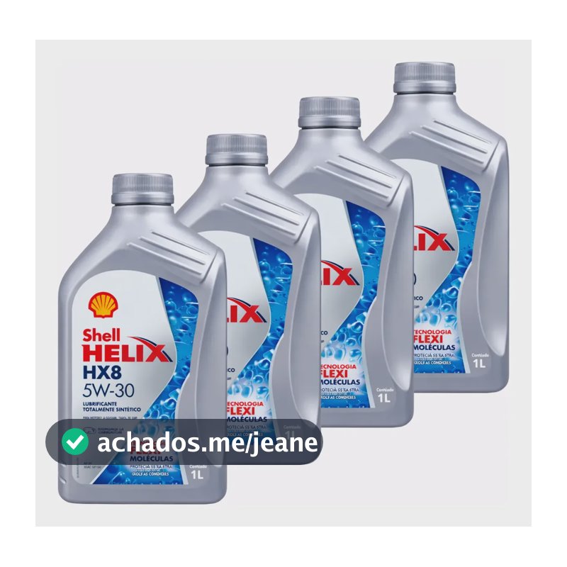 Kit 4 Litros De Oleo Motor Shell Hx8 5w30 Api Sp Ilsac Gf6a