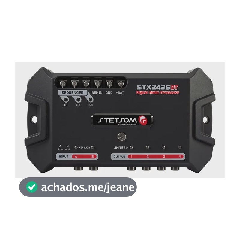 Processador Áudio Stetsom Stx2436 Bt Sequenciado 4 Saidas