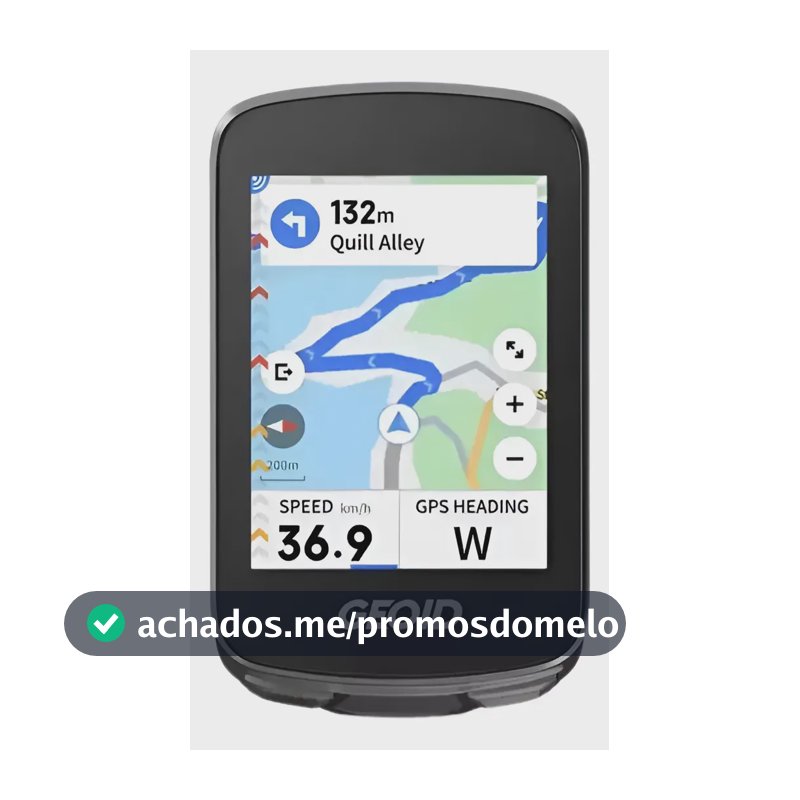 Ciclocomputador Gps Geoid Cc700 Colorido Tela 2.8 Strava Preto + Película protetora