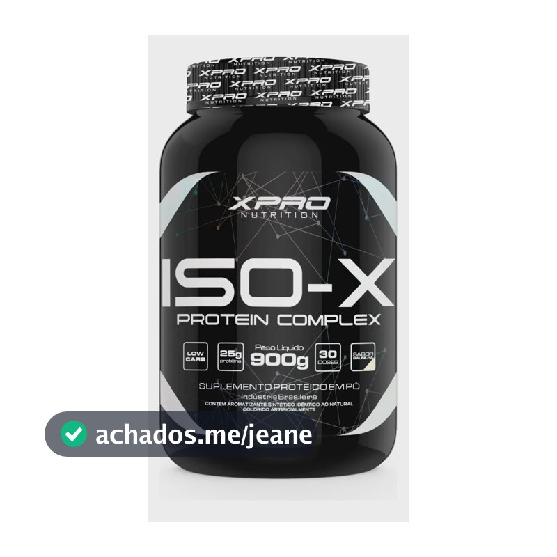 Whey Protein Isolado XPro Nutrition Iso-X Baunilha 900g Alta Pureza