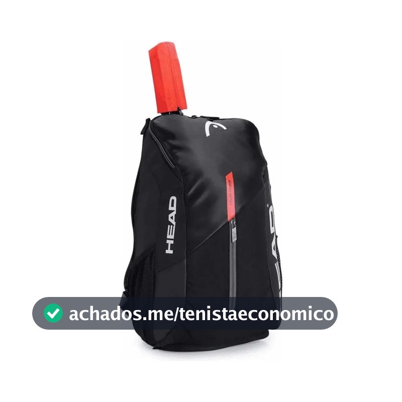 Raqueteira Mochila Tenista Head Tour Team Preto E Laranja