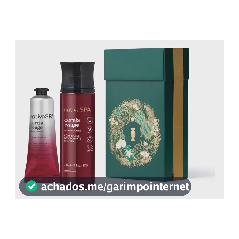 Kit Presente Feminino Splash Nativa Spa Cereja Rouge