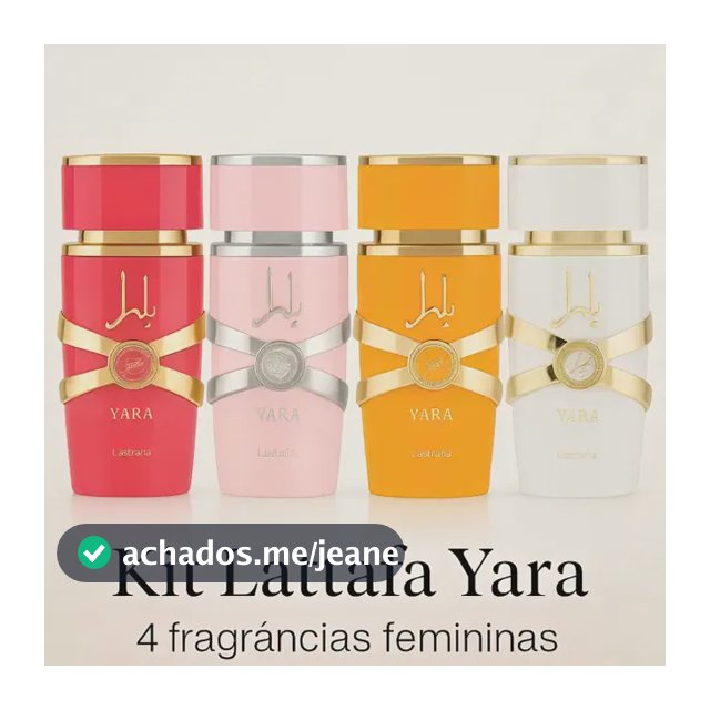 Kit 4 Perfumes Lattafa Yara Feminino Edp Com 25 Ml Cada