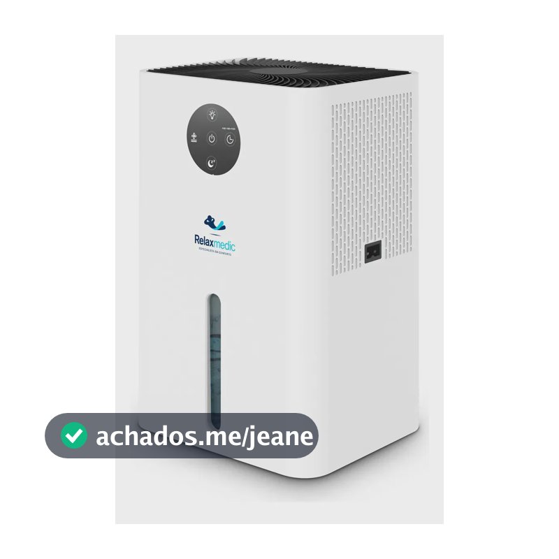 Desumidificador de Ar Elétrico Antimofo 1800ml Relaxmedic