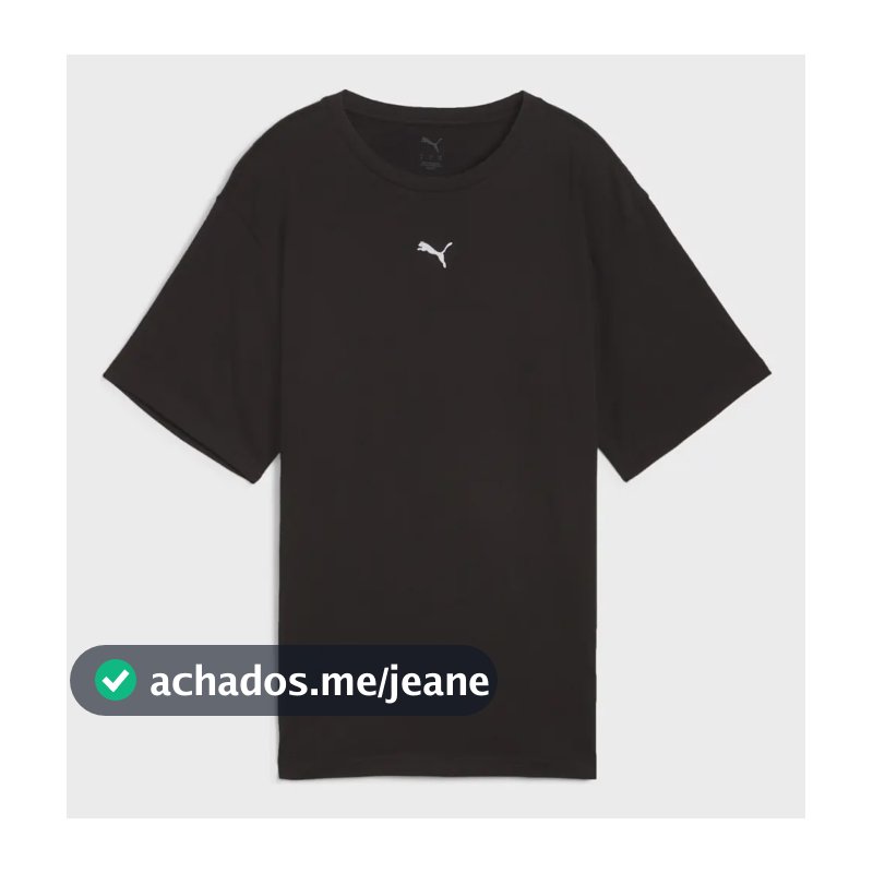Camiseta Feminina Ess Relaxed Tee Puma Puma Black Lobo M Lisa