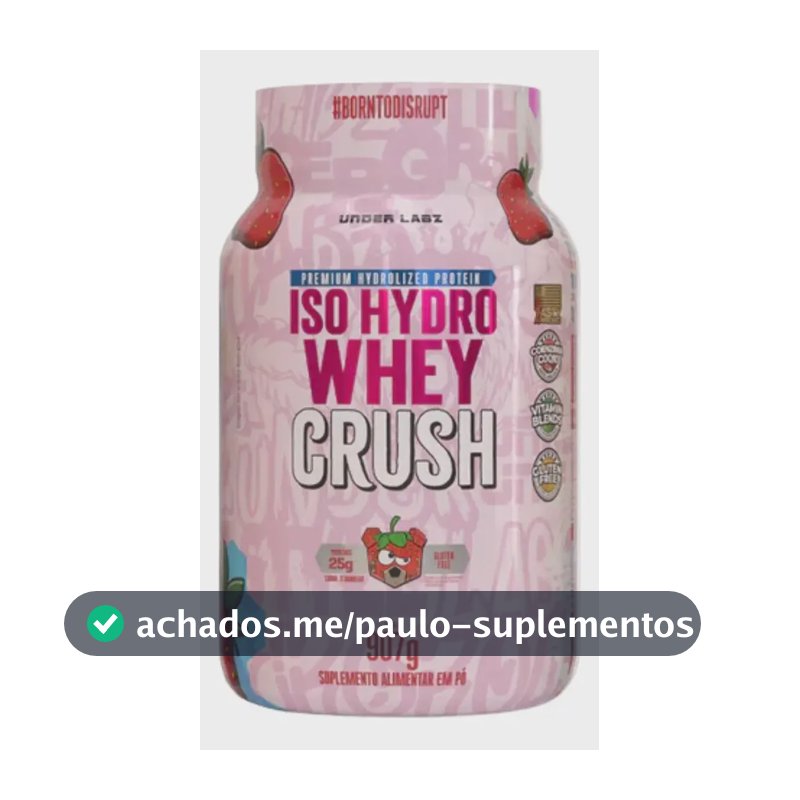 Isohydro Whey Crush Pote 907g Under Labz Strawbear