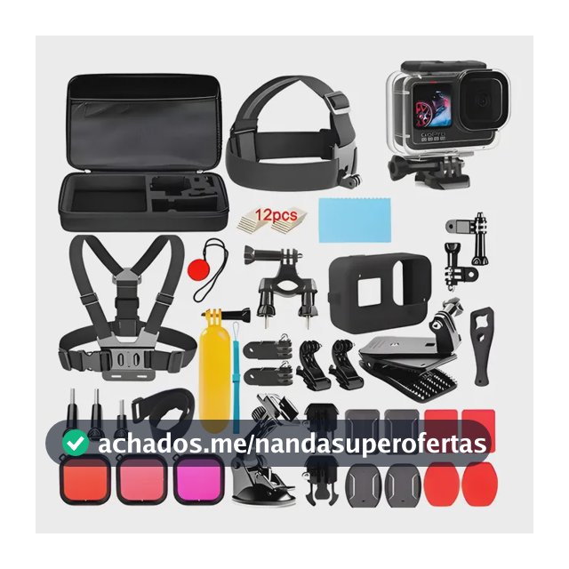 Kit Acessórios Compatível C/ Gopro Hero 13 Black 50pcs
