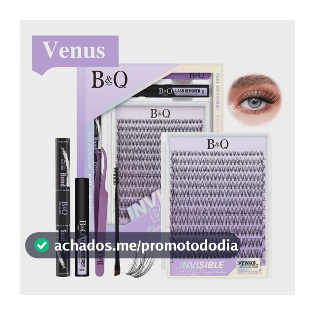 Kit De Extensões De Cílios Diy B&q Classic Venus Invisível