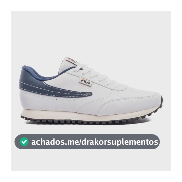 Tênis Fila Renno Classic Sl Masculino Leve Confortável Branco/marinho/vermelho Liso 43 Br
