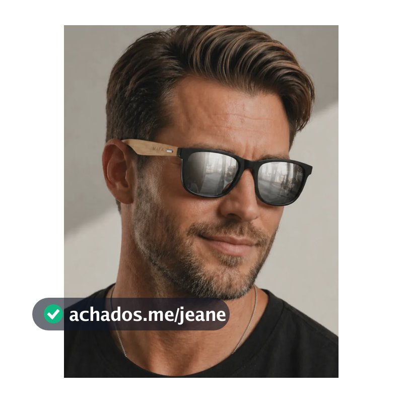 Óculos De Sol Masculino Polarizado Maya Glasses Madeira Bambu Classic Preto Espelhado Premium Proteção Uv400 + Case