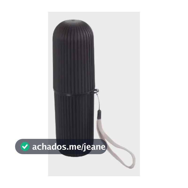 Estojo Porta Escova Dental Guardar Pasta Fio Viagem Férias Cor Preto