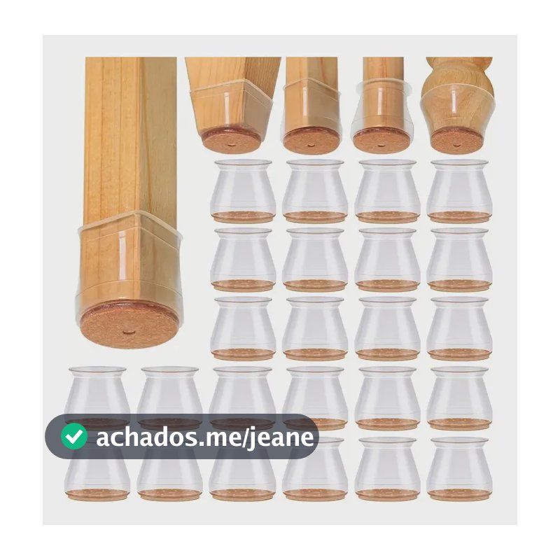 24 Peças Protetor Para O Pé Da Cadeira Mesa Silicone