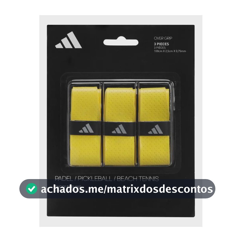 Overgrip adidas Padel E Beach Tennis X3 Amarelo Amarelo